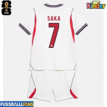 England Bukayo Saka #7 Heimtrikotsatz Kinder WM 2026 Kurzarm (+ Kurze Hosen)